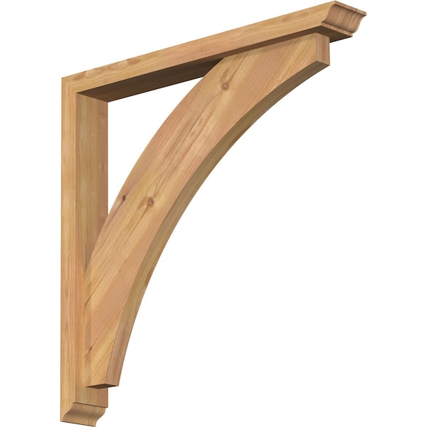 Ekena Millwork Thorton Traditional Smooth Bracket w/ Offset Brace, Western Red Cedar, 3 1/2"W x 26"D x 26"H BKT0402X26X26THR01SWR - main